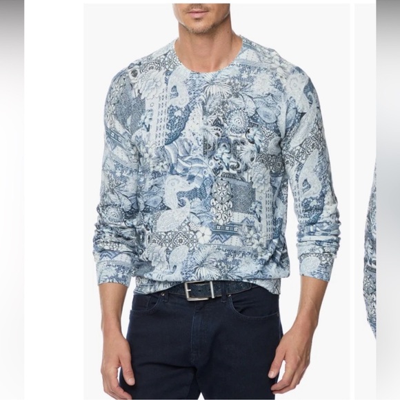 NWT Robert GrahamValtos Mosaic Paisley Print Sweater